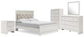 Hoover Furniture Outlet - Ashley Furniture - Altyra Queen Upholstered Panel Bed, Dresser, Mirror, Chest and Nightstand - Queen Upholstered Panel Bed, Dresser, Mirror, Chest and Nightstand - B2640B62