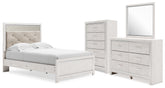 Hoover Furniture Outlet - Ashley Furniture - Altyra Full Panel Bed, Dresser, Mirror and Chest - Full Panel Bed, Dresser, Mirror and Chest - B2640B71