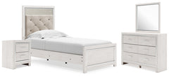 Hoover Furniture Outlet - Ashley Furniture - Altyra Twin Panel Bed, Dresser, Mirror and Nightstand - Twin Panel Bed, Dresser, Mirror and Nightstand - B2640B70