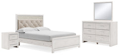 Hoover Furniture Outlet - Ashley Furniture - Altyra Queen Upholstered Panel Bed, Dresser, Mirror, and Nightstand - Queen Upholstered Panel Bed, Dresser, Mirror, and Nightstand - B2640B33