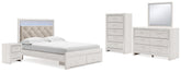 Hoover Furniture Outlet - Ashley Furniture - Altyra Queen Storage Bed, Dresser, Mirror, Chest and Nightstand - Queen Storage Bed, Dresser, Mirror, Chest and Nightstand - B2640B42