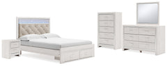 Hoover Furniture Outlet - Ashley Furniture - Altyra Queen Storage Bed, Dresser, Mirror, Chest and Nightstand - Queen Storage Bed, Dresser, Mirror, Chest and Nightstand - B2640B42