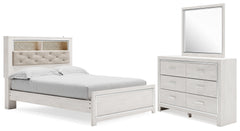 Hoover Furniture Outlet - Ashley Furniture - Altyra Queen Upholstered Panel Bed, Dresser and Mirror - Queen Upholstered Panel Bed, Dresser and Mirror - B2640B25