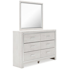 Hoover Furniture Outlet - Ashley Furniture - Altyra Queen Upholstered Panel Bed, Dresser, Mirror, Chest and 2 Nightstands - Queen Upholstered Panel Bed, Dresser, Mirror, Chest and 2 Nightstands / White - B2640B36