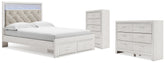 Hoover Furniture Outlet - Ashley Furniture - Altyra Queen Storage Bed, Dresser and Chest - Queen Storage Bed, Dresser and Chest - B2640B64