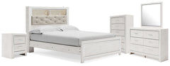 Hoover Furniture Outlet - Ashley Furniture - Altyra Queen Bookcase Bed, Dresser, Chest and Nightstand - Queen Bookcase Bed, Dresser, Chest and Nightstand - B2640B77