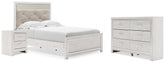 Hoover Furniture Outlet - Ashley Furniture - Altyra Full Upholstered Panel Bed, Dresser and Nightstand - Full Upholstered Panel Bed, Dresser and Nightstand - B2640B63