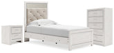 Hoover Furniture Outlet - Ashley Furniture - Altyra Twin Panel Bed, Chest and Nightstand - Twin Panel Bed, Chest and Nightstand - B2640B60