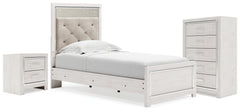 Hoover Furniture Outlet - Ashley Furniture - Altyra Twin Panel Bed, Chest and Nightstand - Twin Panel Bed, Chest and Nightstand - B2640B60
