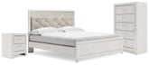 Hoover Furniture Outlet - Ashley Furniture - Altyra King Panel Bed, Chest and 2 Nightstands - King Panel Bed, Chest and 2 Nightstands - B2640B61