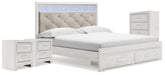 Hoover Furniture Outlet - Ashley Furniture - Altyra King Storage Bed, Chest and 2 Nightstands - King Storage Bed, Chest and 2 Nightstands - B2640B67