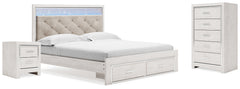 Hoover Furniture Outlet - Ashley Furniture - Altyra King Storage Bed, Chest and Nightstand - King Storage Bed, Chest and Nightstand - B2640B44