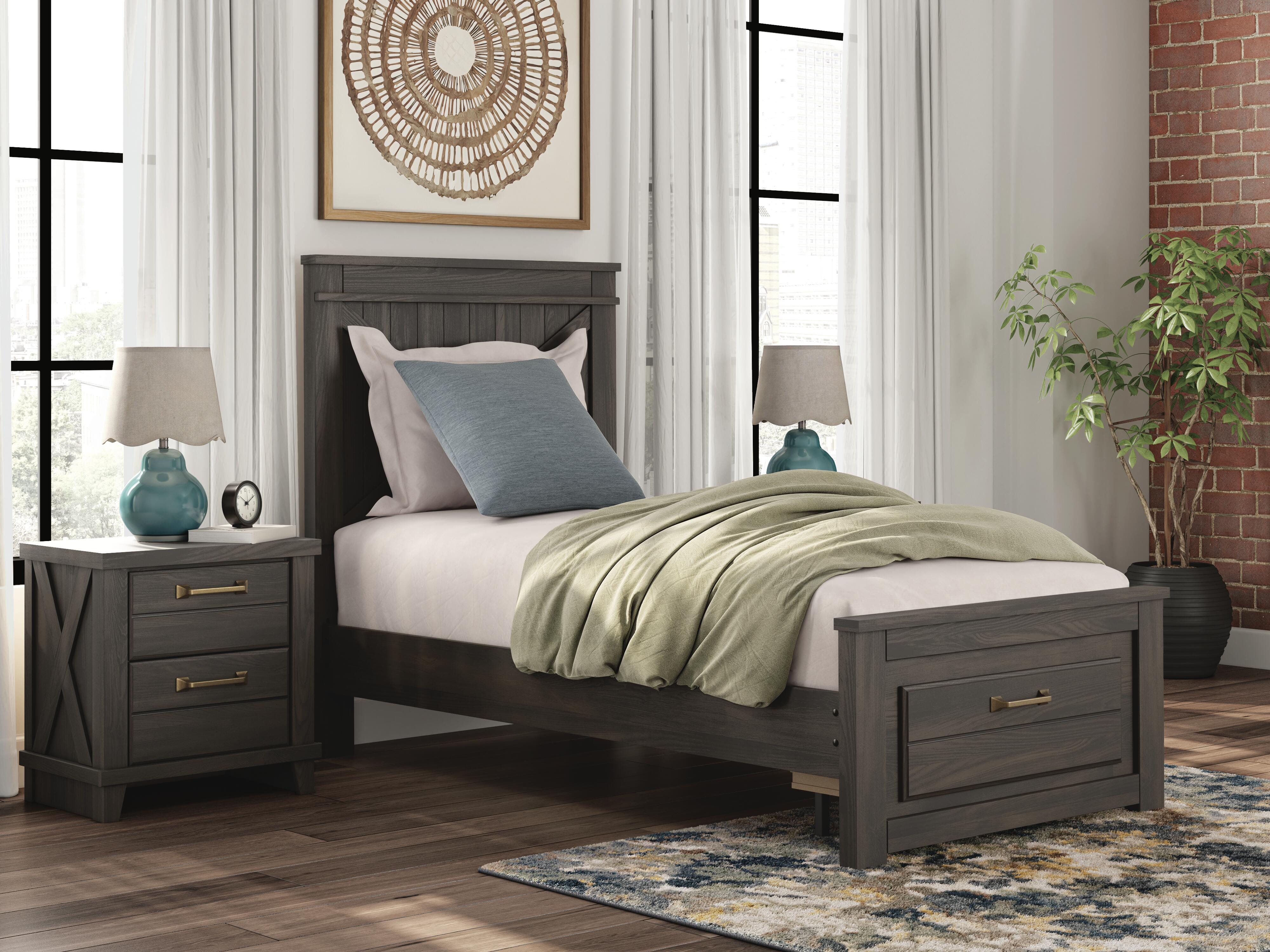 Hoover Furniture Outlet - Ashley Furniture - Vonitta Bay Twin Panel Platform Storage Bed - Twin Panel Platform Storage Bed - PCB2648B8