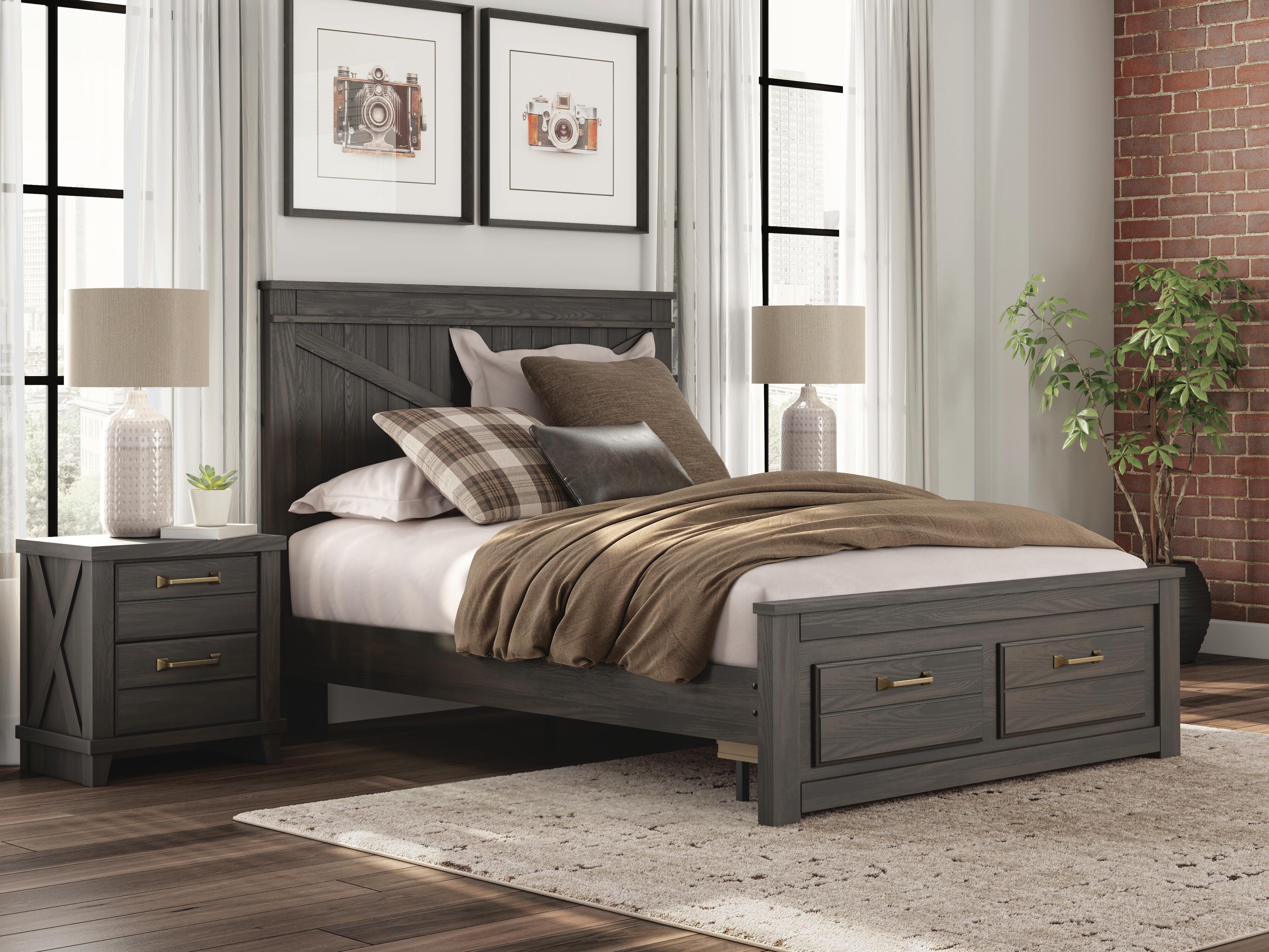 Hoover Furniture Outlet - Ashley Furniture - Vonitta Bay Queen Panel Storage Bed - Queen Panel Storage Bed - PCB2648B10