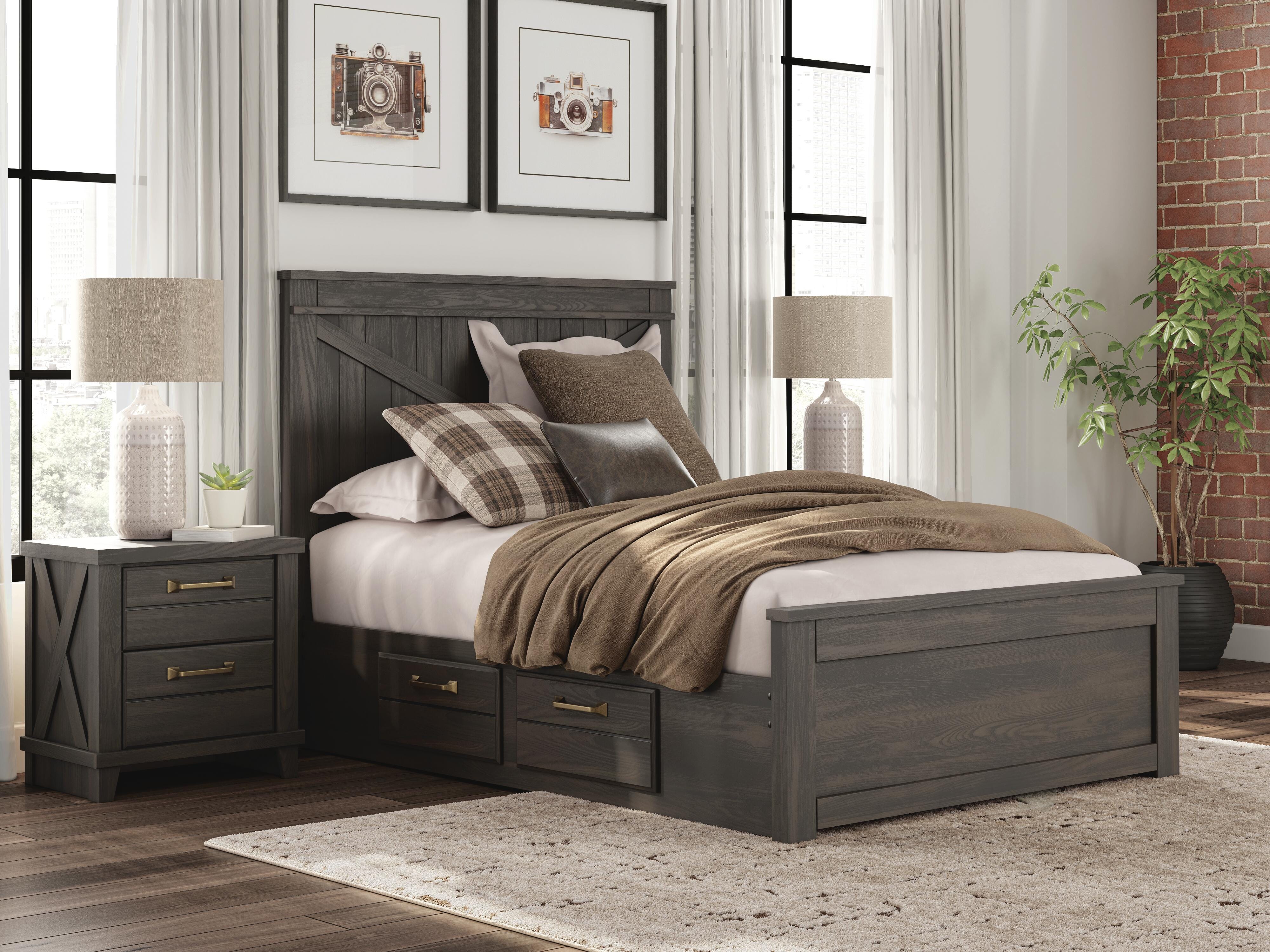 Hoover Furniture Outlet - Ashley Furniture - Vonitta Bay Full Panel Bed with Storage - Full Panel Bed with Storage - PCB2648B15