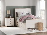 Hoover Furniture Outlet - Ashley Furniture - Willowton Full Panel Bed with 2 Storage Drawers - Full Panel Bed with 2 Storage Drawers - B267B22