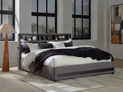 Hoover Furniture Outlet - Ashley Furniture - Verishaw King Upholstered Bed - King Upholstered Bed - PCB2721B21