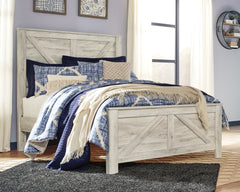 Hoover Furniture Outlet - Ashley Furniture - Bellaby Queen Crossbuck Panel Bed - Queen Crossbuck Panel Bed - B331B6