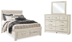 Hoover Furniture Outlet - Ashley Furniture - Bellaby Queen Panel Storage Bed, Dresser and Mirror - Queen Panel Storage Bed, Dresser and Mirror - B331B5