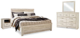 Hoover Furniture Outlet - Ashley Furniture - Bellaby King Panel Bed, Dresser, Mirror and 2 Nightstands - King Panel Bed, Dresser, Mirror and 2 Nightstands - B331B22
