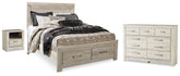 Hoover Furniture Outlet - Ashley Furniture - Bellaby Queen Panel Storage Bed, Dresser and Nightstand - Queen Panel Storage Bed, Dresser and Nightstand - B331B24