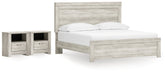 Hoover Furniture Outlet - Ashley Furniture - Bellaby King Panel Bed and 2 Nightstands - King Panel Bed and 2 Nightstands - B331B25