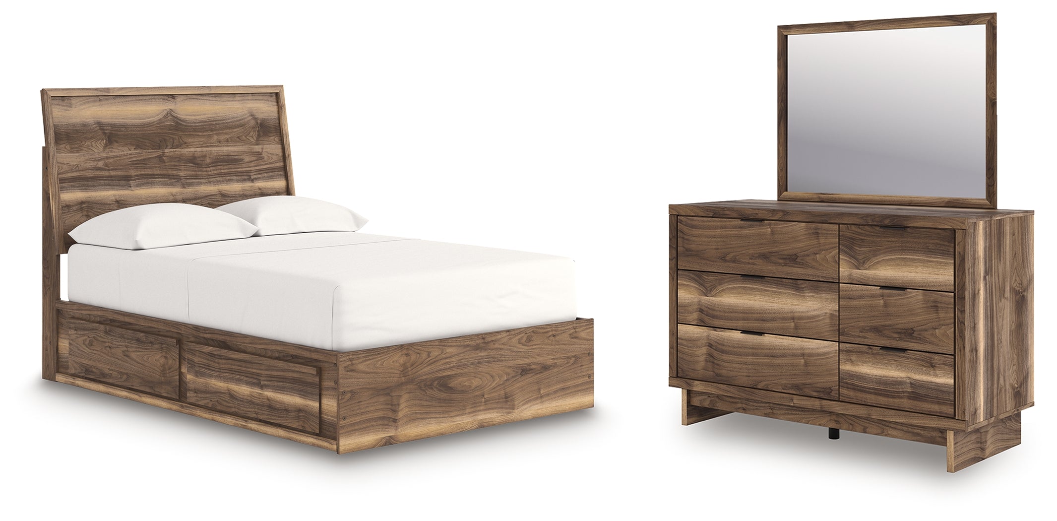 Hoover Furniture Outlet - Ashley Furniture - Chirason Full Panel Storage Bed, Dresser and Mirror - Full Panel Storage Bed, Dresser and Mirror - PCB3367B32