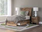 Hoover Furniture Outlet - Ashley Furniture - Chirason Twin Panel Bed with Storage - Twin Panel Bed with Storage - PCB3367B27