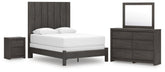 Hoover Furniture Outlet - Ashley Furniture - Fraluna Queen Panel Bed, Dresser, Mirror, and Nightstand - Queen Panel Bed, Dresser, Mirror, and Nightstand - PCB3370B10