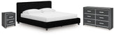 Hoover Furniture Outlet - Ashley Furniture - Zuraleus King Upholstered Bed, Dresser and Nightstand - King Upholstered Bed, Dresser and Nightstand - PCB3380B17