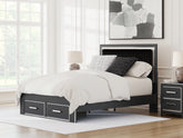 Hoover Furniture Outlet - Ashley Furniture - Zuraleus Queen Upholstered Panel Storage Bed - Queen Upholstered Panel Storage Bed - PCB3380B4
