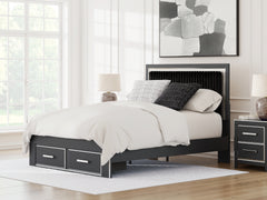 Hoover Furniture Outlet - Ashley Furniture - Zuraleus Queen Upholstered Panel Storage Bed - Queen Upholstered Panel Storage Bed - PCB3380B4