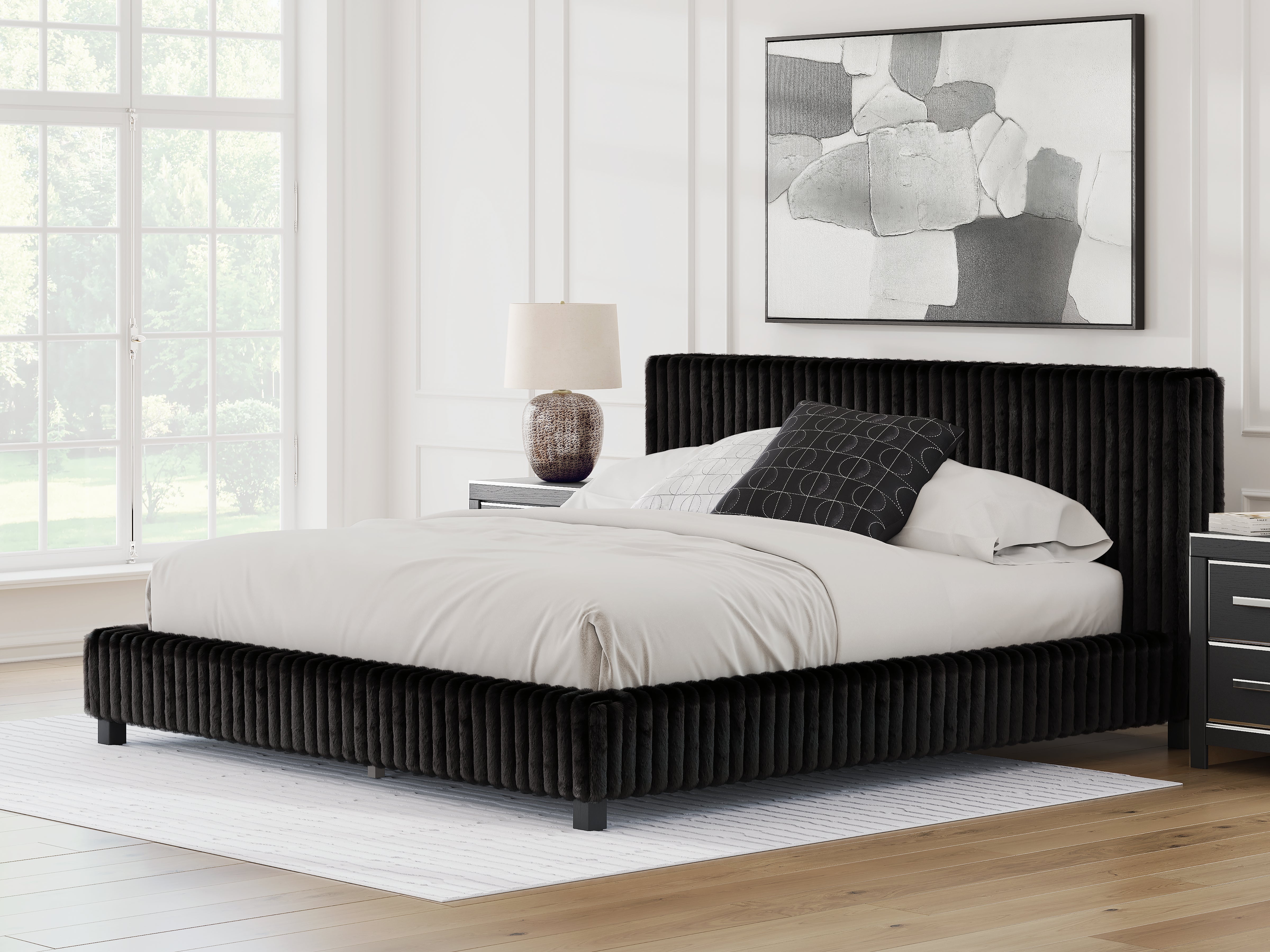 Hoover Furniture Outlet - Ashley Furniture - Zuraleus King Upholstered Bed - King Upholstered Bed - PCB3380B13