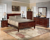 Hoover Furniture Outlet - Ashley Furniture - Alisdair King Sleigh Bed, Dresser, Mirror, Chest and 2 Nightstands - King Sleigh Bed, Dresser, Mirror, Chest and 2 Nightstands - B376B17