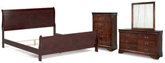 Hoover Furniture Outlet - Ashley Furniture - Alisdair King Sleigh Bed, Dresser, Mirror and Chest - King Sleigh Bed, Dresser, Mirror and Chest - B376B26