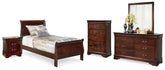 Hoover Furniture Outlet - Ashley Furniture - Alisdair Twin Sleigh Bed, Dresser, Mirror, Chest and Nightstand - Twin Sleigh Bed, Dresser, Mirror, Chest and Nightstand - B376B24