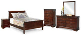Hoover Furniture Outlet - Ashley Furniture - Alisdair Full Sleigh Bed, Dresser, Mirror, Chest and Nightstand - Full Sleigh Bed, Dresser, Mirror, Chest and Nightstand - B376B19