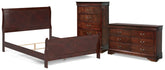 Hoover Furniture Outlet - Ashley Furniture - Alisdair Queen Sleigh Bed, Dresser and Chest - Queen Sleigh Bed, Dresser and Chest - B376B28