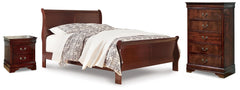 Hoover Furniture Outlet - Ashley Furniture - Alisdair Queen Sleigh Bed, Chest and Nightstand - Queen Sleigh Bed, Chest and Nightstand - B376B40