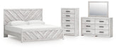 Hoover Furniture Outlet - Ashley Furniture - Cayboni King Panel Bed, Dresser, Mirror and Chest - King Panel Bed, Dresser, Mirror and Chest - B3788B18