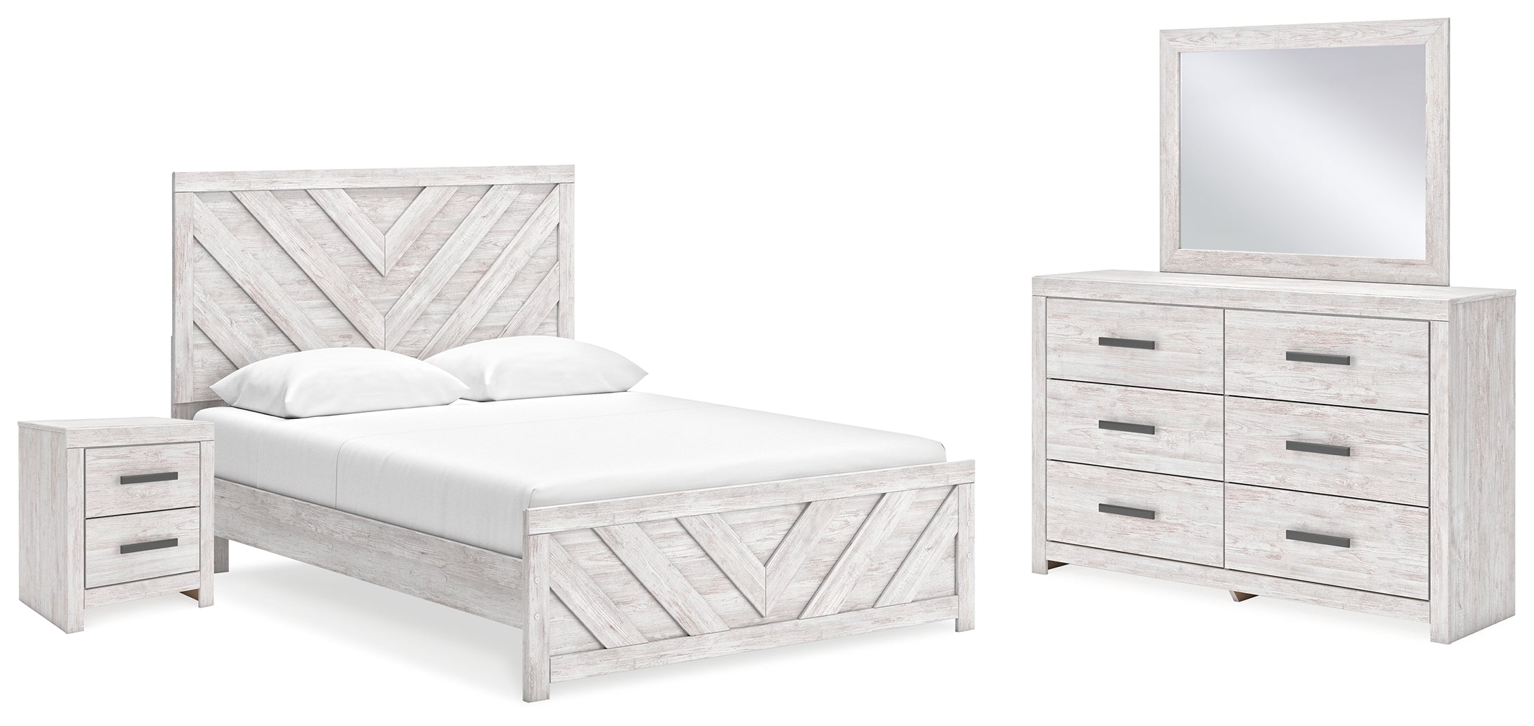 Hoover Furniture Outlet - Ashley Furniture - Cayboni Queen Panel Bed, Dresser, Mirror and Nightstand - Queen Panel Bed, Dresser, Mirror and Nightstand - B3788B8