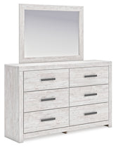 Hoover Furniture Outlet - Ashley Furniture - Cayboni Dresser and Mirror - Dresser and Mirror / Whitewash - B3788B1