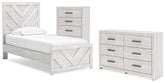 Hoover Furniture Outlet - Ashley Furniture - Cayboni Twin Panel Bed, Dresser and Chest - Twin Panel Bed, Dresser and Chest - B3788B11