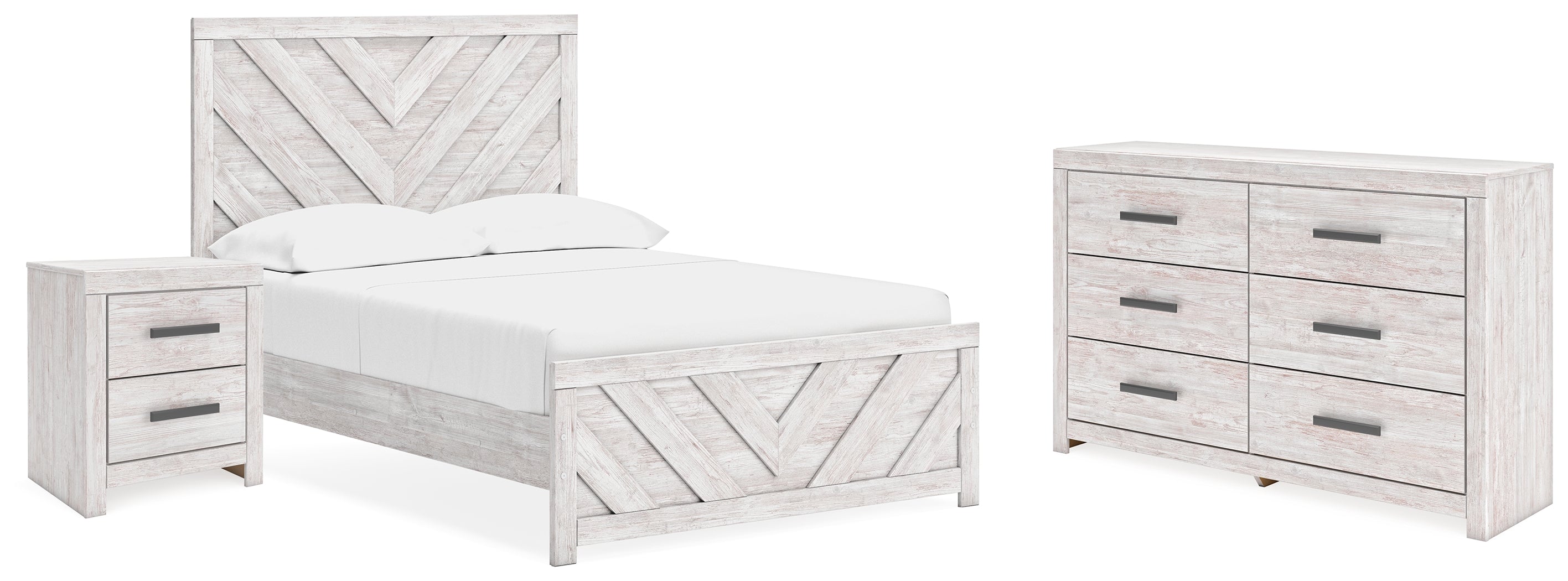 Hoover Furniture Outlet - Ashley Furniture - Cayboni Full Panel Bed, Dresser and Nightstand - Full Panel Bed, Dresser and Nightstand - B3788B16