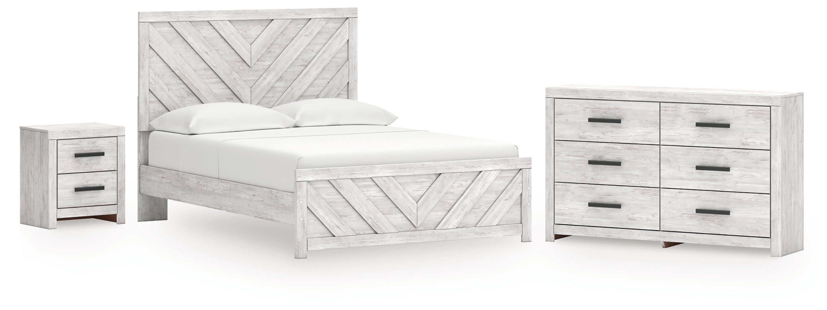 Hoover Furniture Outlet - Ashley Furniture - Cayboni Queen Panel Bed, Dresser and Nightstand - Queen Panel Bed, Dresser and Nightstand - B3788B9