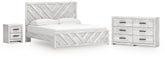 Hoover Furniture Outlet - Ashley Furniture - Cayboni King Panel Bed, Dresser and Nightstand - King Panel Bed, Dresser and Nightstand - B3788B10