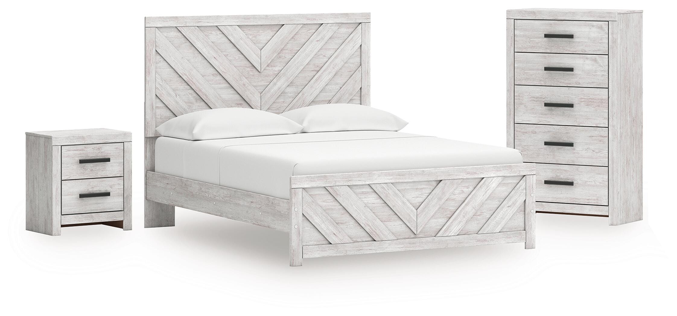 Hoover Furniture Outlet - Ashley Furniture - Cayboni Queen Panel Bed, Chest and Nightstand - Queen Panel Bed, Chest and Nightstand - B3788B20