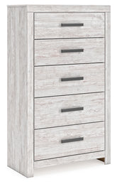 Hoover Furniture Outlet - Ashley Furniture - Cayboni Chest of Drawers - Five Drawer Chest / Whitewash - B3788-46