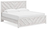 Hoover Furniture Outlet - Ashley Furniture - Cayboni King Panel Bed - King Panel Bed / Whitewash - B3788B7