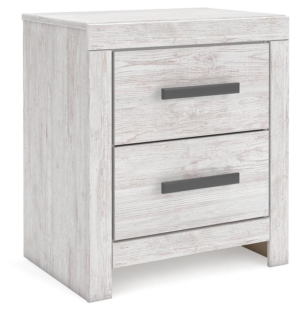 Hoover Furniture Outlet - Ashley Furniture - Cayboni Nightstand - Two Drawer Night Stand / Whitewash - B3788-92